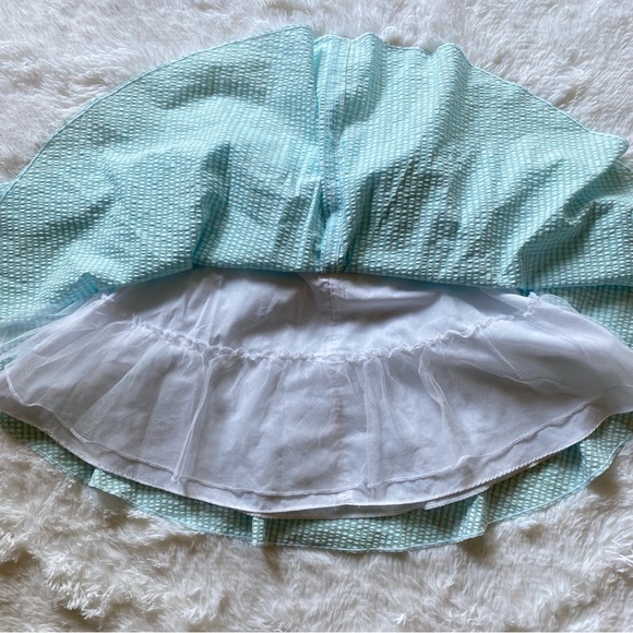 Vintage retro 50s style dress circle skirt - blue gingham - Picture 12 of 14